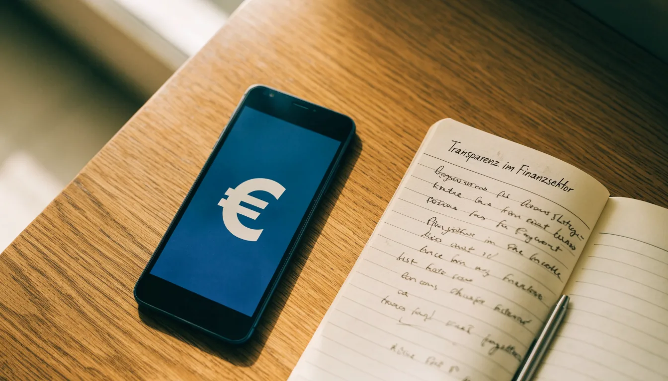 Ein Notizbuch mit handschriftlichen Notizen und ein Stift liegen auf einem Holztisch neben einem Smartphone mit dunklem Bildschirm.